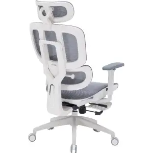 Кресло офисное Officepro Skyline Footrest White/Dark Gray (OC750-W-DG-DG) UA
