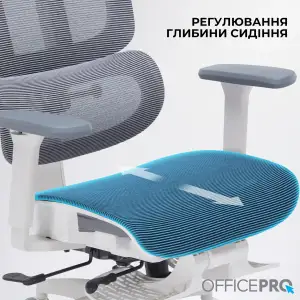 Кресло офисное Officepro Skyline Footrest White/Dark Gray (OC750-W-DG-DG) UA