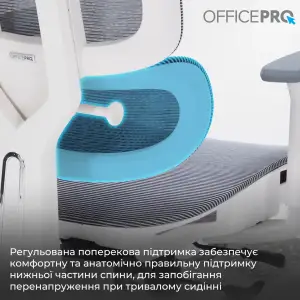 Кресло офисное Officepro Skyline Footrest White/Dark Gray (OC750-W-DG-DG) UA