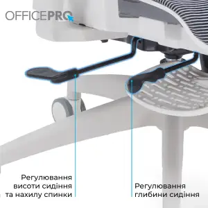 Кресло офисное Officepro Skyline Footrest White/Dark Gray (OC750-W-DG-DG) UA