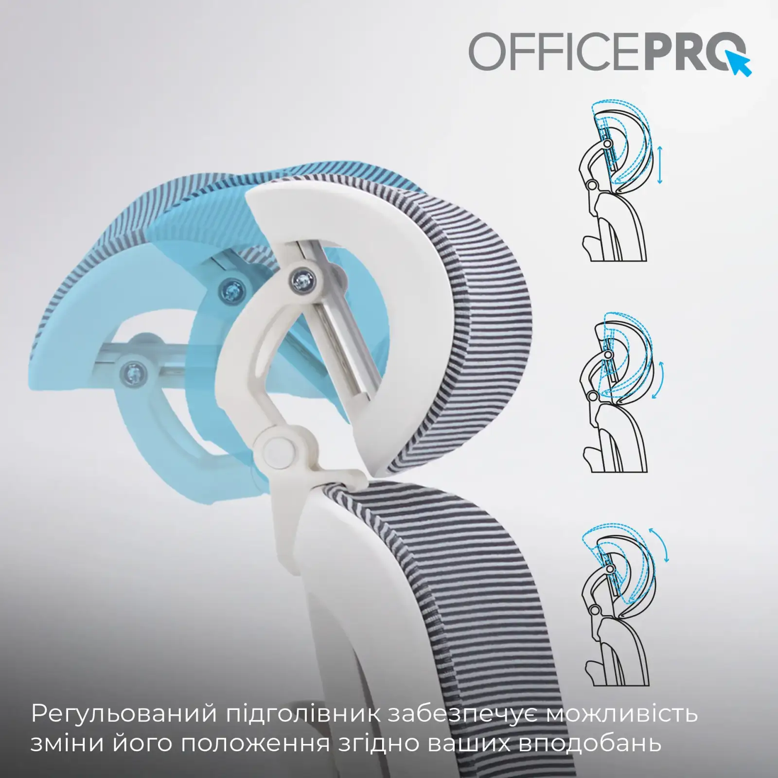 Кресло офисное Officepro Skyline Footrest White/Dark Gray (OC750-W-DG-DG) UA