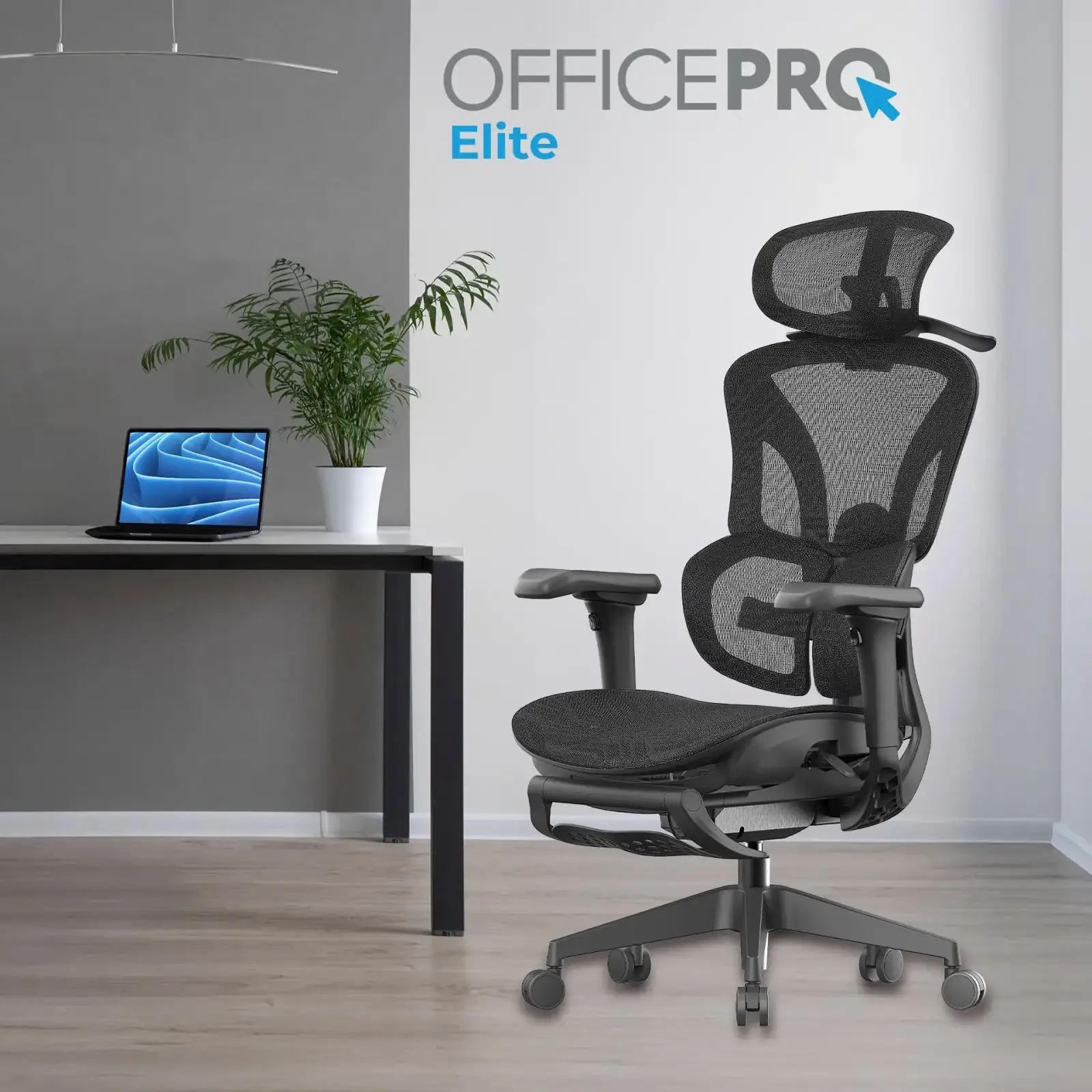 Кресло офисное OfficePro Elite OC950B Black UA