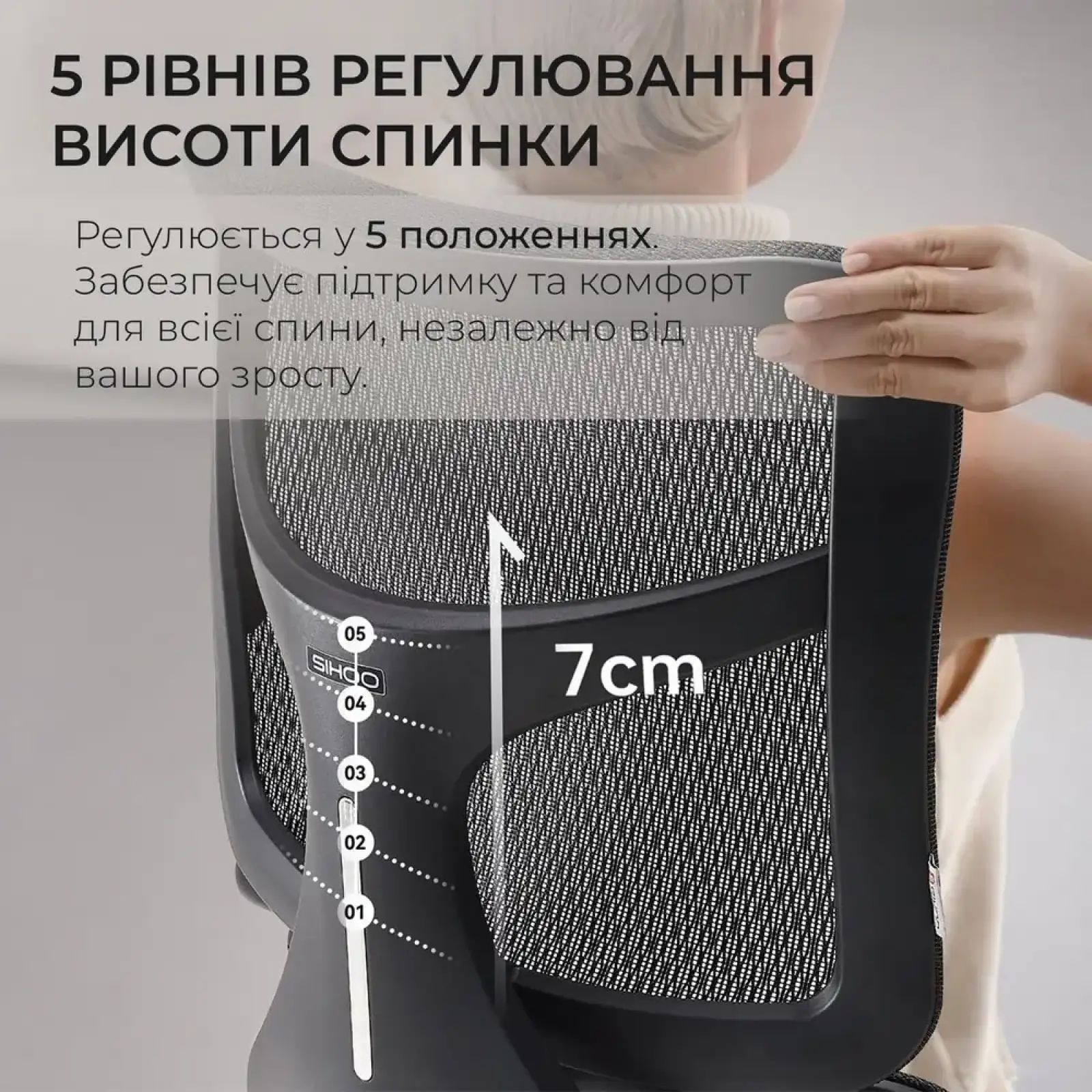 Крісло офісне Sihoo Doro S100 Mesh Black (S100-M301) UA