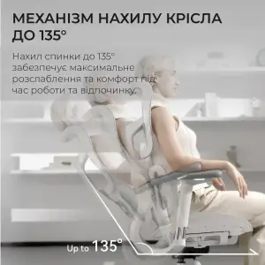 Кресло офисное Sihoo Doro S100 Mesh White (S100-M302) UA