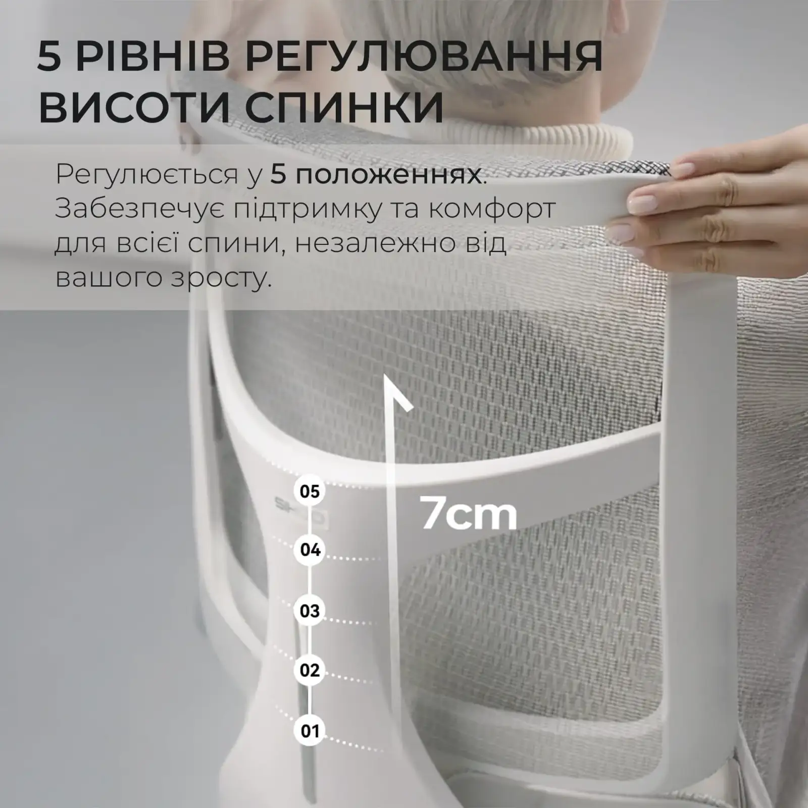 Кресло офисное Sihoo Doro S100 Mesh White (S100-M302) UA