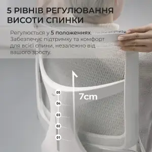 Кресло офисное Sihoo Doro S100 Mesh White (S100-M302) UA