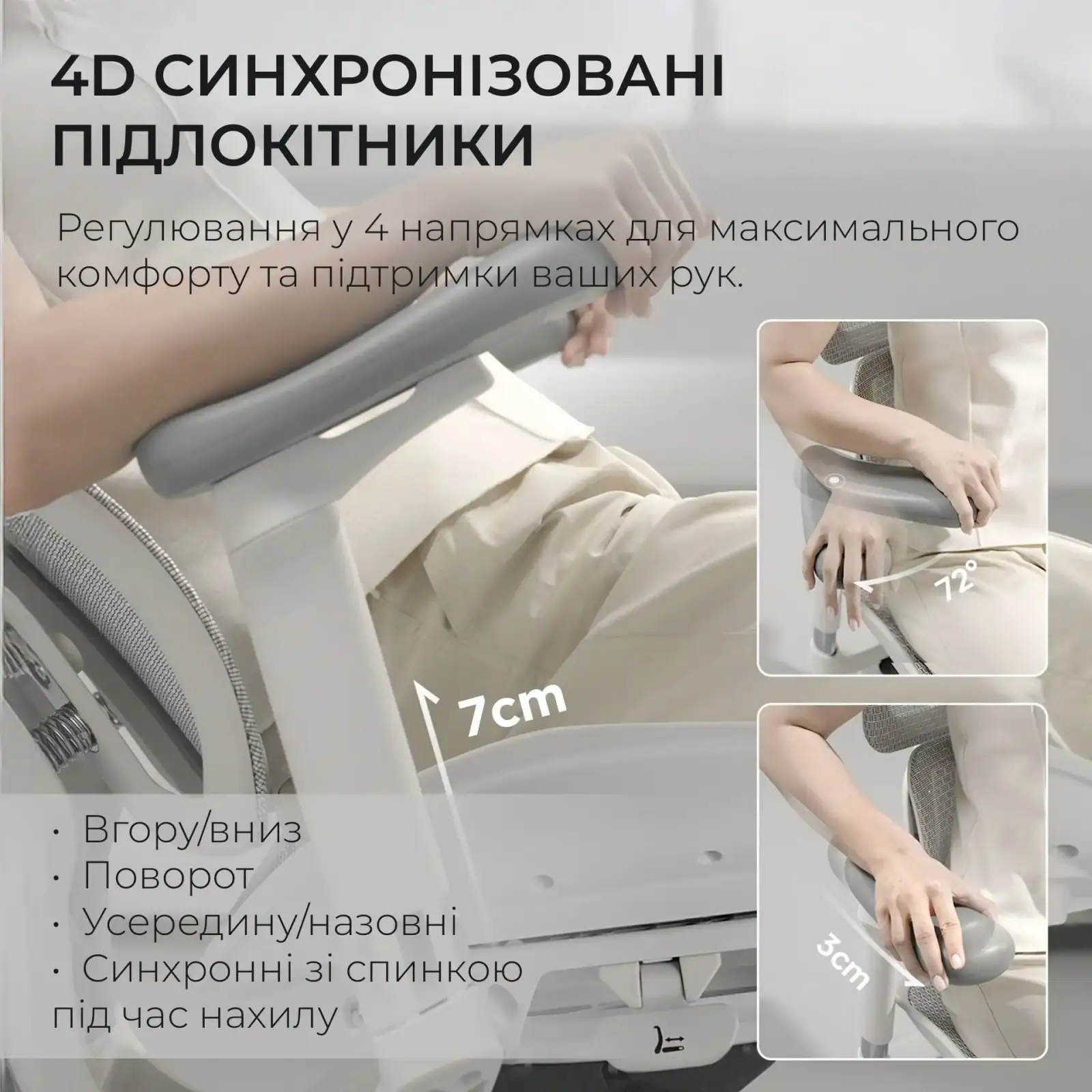 Кресло офисное Sihoo Doro S100 Mesh White (S100-M302) UA