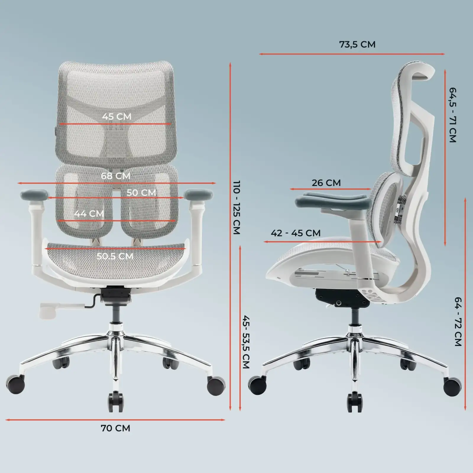 Кресло офисное Sihoo Doro S100 Mesh White (S100-M302) UA