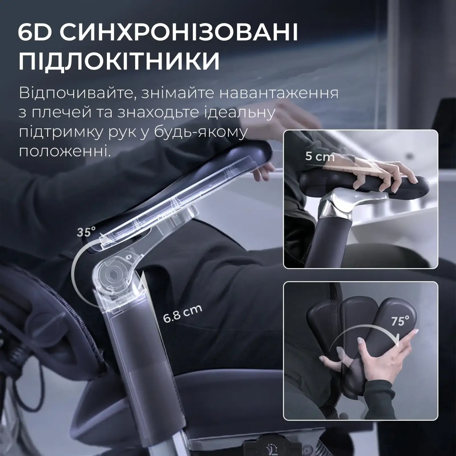 Крісло офісне Sihoo Doro S300 Mesh Dark Grey (S300-M201) UA