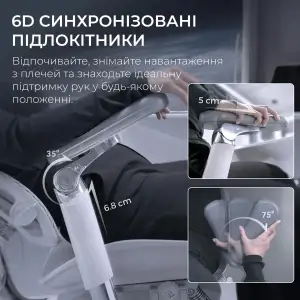 Крісло офісне Sihoo Doro S300 Mesh Light Grey (S300-M202) UA