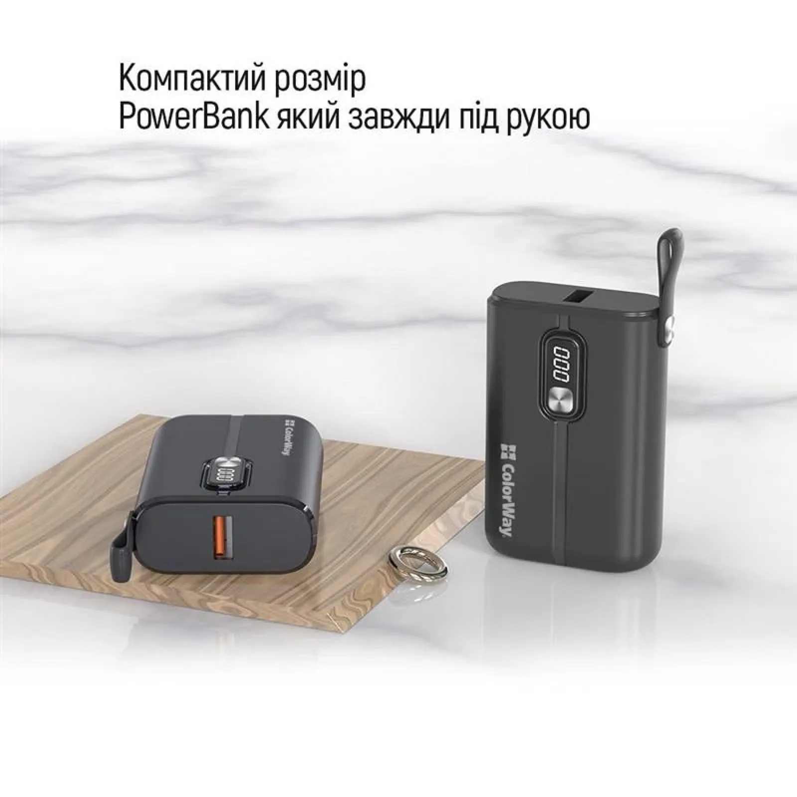 Зовнішній акумулятор ColorWay Full Power 10000mAh Black (CW-PB100LPK2BK-PDD) UA
