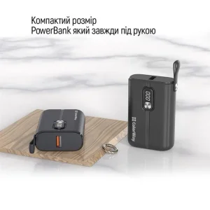 Зовнішній акумулятор ColorWay Full Power 10000mAh Black (CW-PB100LPK2BK-PDD) UA