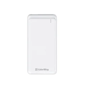 Зовнішній акумулятор ColorWay Slim 10000mAh White (CW-PB100LPF2WT) UA