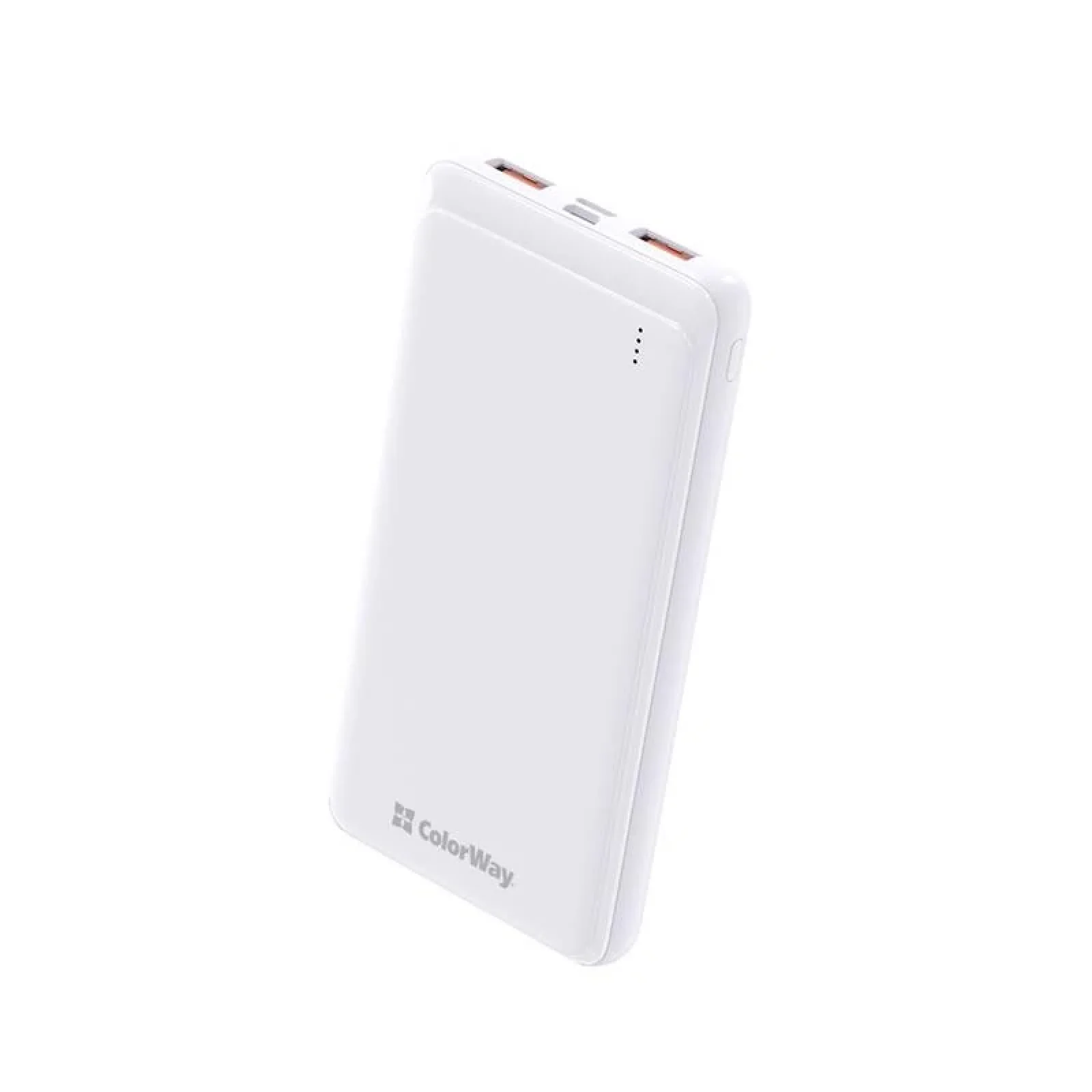 Зовнішній акумулятор ColorWay Slim 10000mAh White (CW-PB100LPF2WT) UA