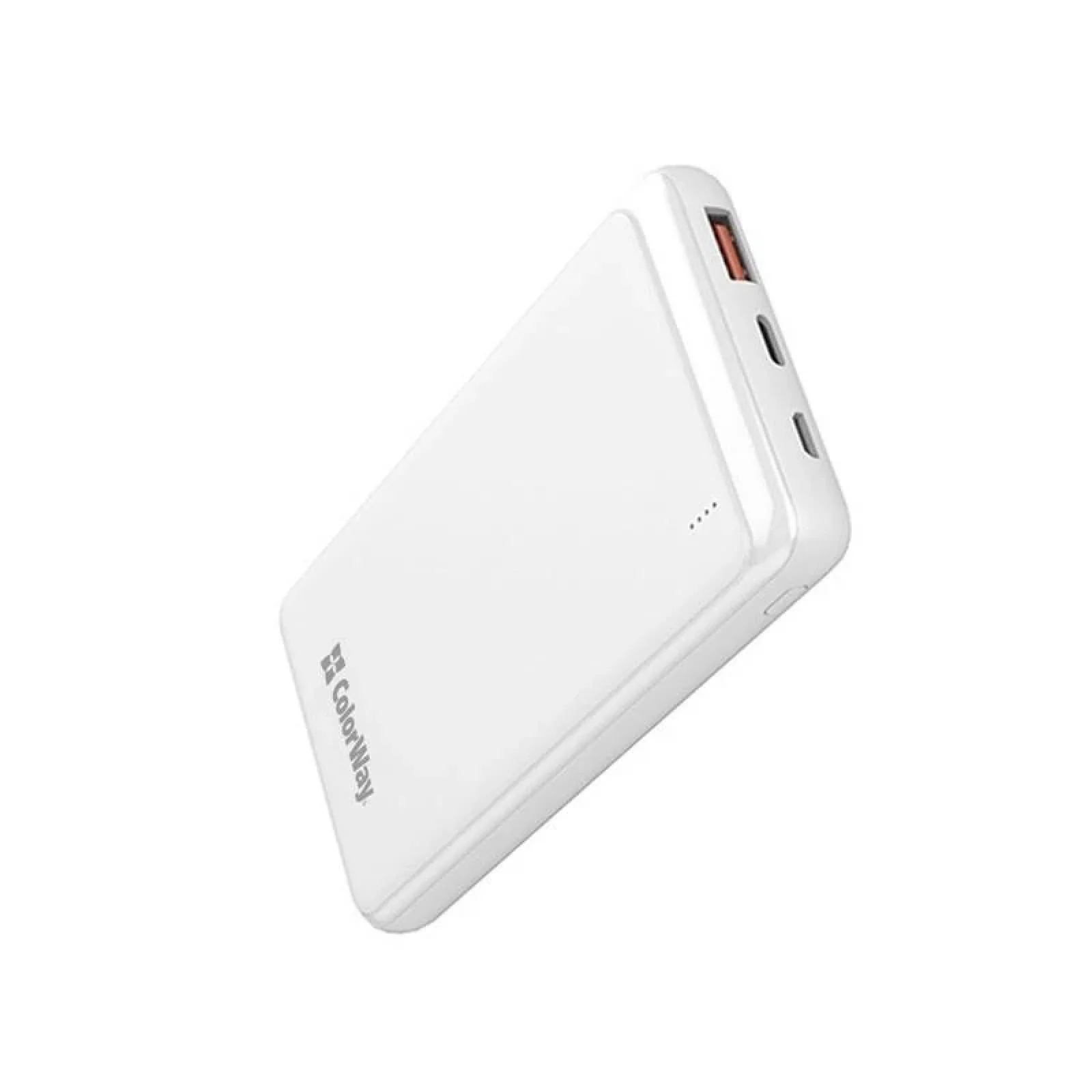 Зовнішній акумулятор ColorWay Slim PD 10000mAh White (CW-PB100LPG3WT-PD) UA
