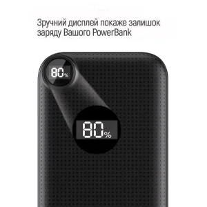 Зовнішній акумулятор ColorWay Slim, LCD 10000mAh Black (CW-PB100LPH2BK-D) UA
