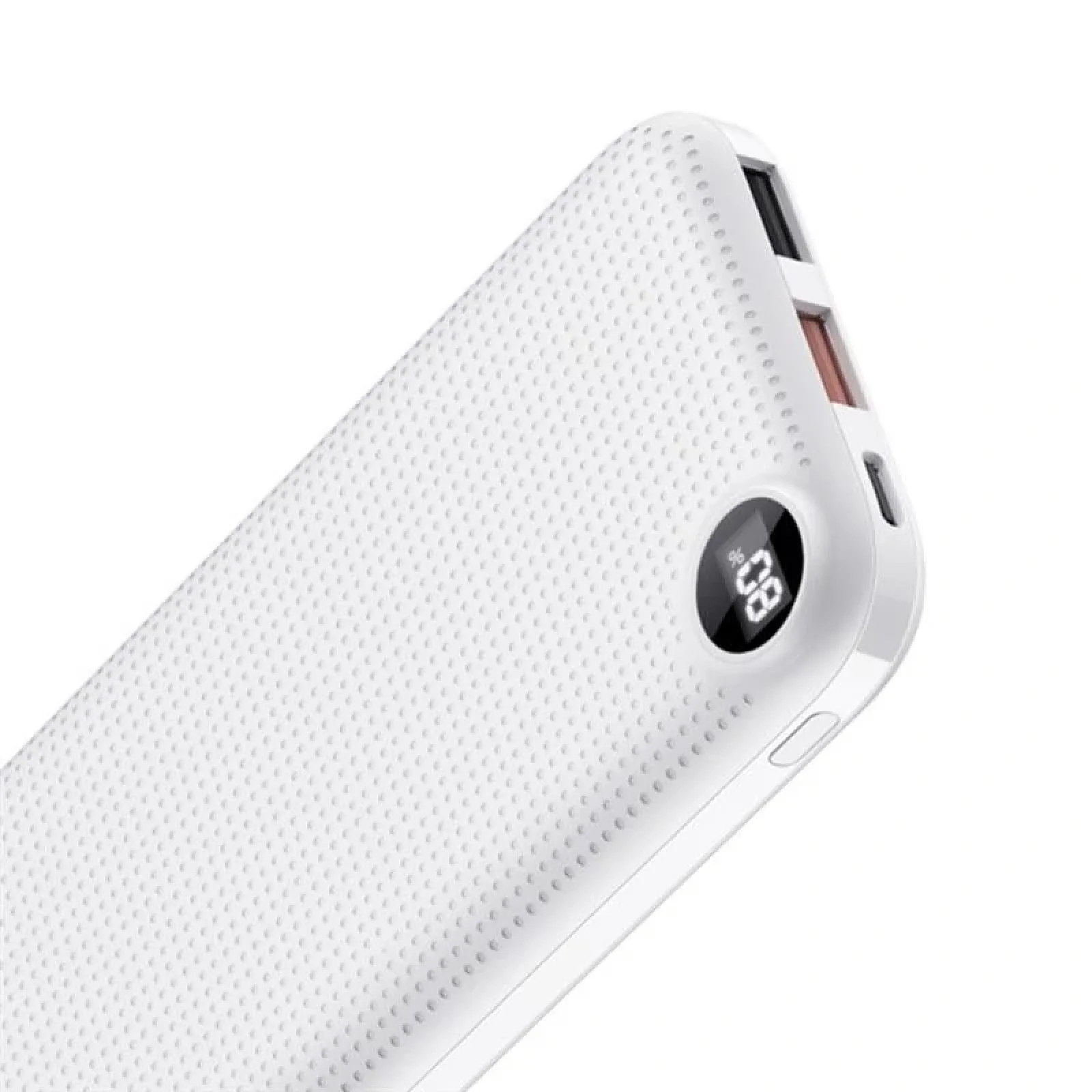 Зовнішній акумулятор ColorWay Slim, LCD 10000mAh White (CW-PB100LPH2WT-D) UA