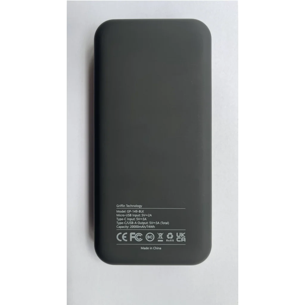 Внешний аккумулятор Griffin GP-149 20000mAh Black (GP-149-BLK) UA