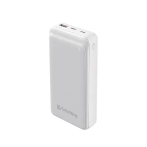 Зовнішній акумулятор ColorWay Slim 20000mAh White (CW-PB200LPG3WT-PD) UA