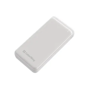 Зовнішній акумулятор ColorWay Slim 20000mAh White (CW-PB200LPG3WT-PD) UA