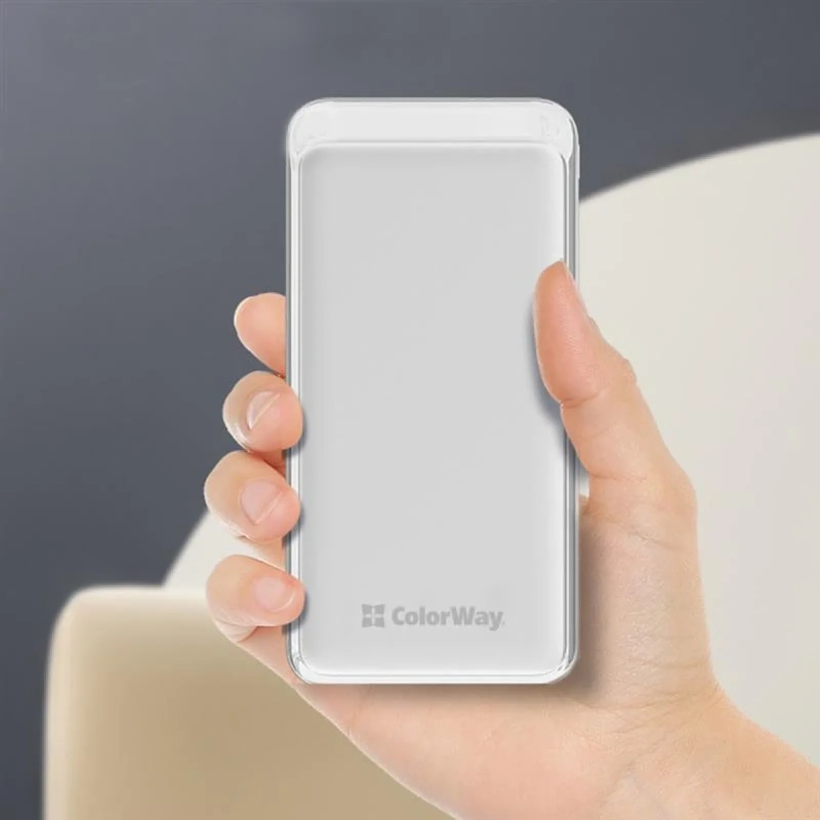 Зовнішній акумулятор ColorWay Slim 20000mAh White (CW-PB200LPG3WT-PD) UA
