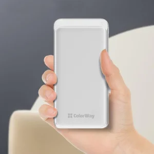 Зовнішній акумулятор ColorWay Slim 20000mAh White (CW-PB200LPG3WT-PD) UA