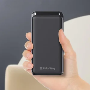 Зовнішній акумулятор ColorWay Slim 20000mAh Black (CW-PB200LPG3BK-PD) UA