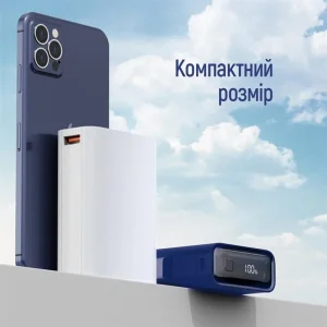 Зовнішній акумулятор ColorWay Full power 20000mAh Blue (CW-PB200LPG2BL-PDD) UA
