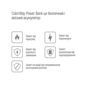Зовнішній акумулятор ColorWay Slim 20000mAh Black (CW-PB200LPD2BK) UA