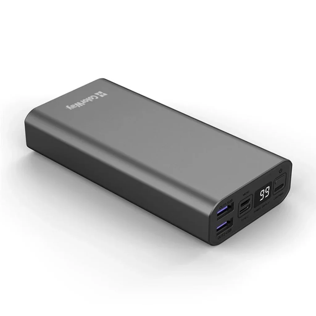 Зовнішній акумулятор ColorWay 20000mAh Gray (CW-PB200LPH3GR-PDD) UA