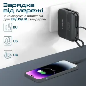 Зовнішній акумулятор Promate PowerPack-20Pro Black 20000mAh, powerpack-20pro.black UA