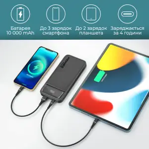 Зовнішній акумулятор Promate Torq-10 Black 10000mAh, torq-10.black UA
