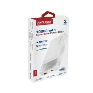 Зовнішній акумулятор Promate Torq-10 White 10000mAh, torq-10.white UA