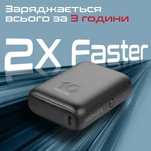 Зовнішній акумулятор Promate Acme-PD20 Black 10000mAh, acme-pd20.black UA