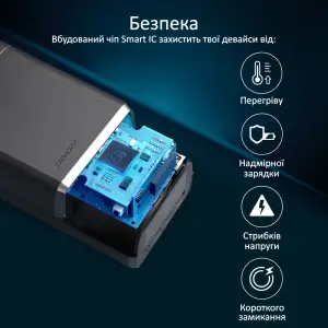 Внешний аккумулятор Promate PowerMine-130 Black 38000mAh, powermine-130.black UA