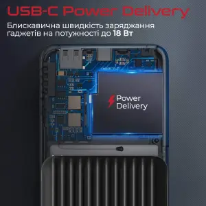 Внешний аккумулятор Promate Titan-30 Black 30000mAh, titan-30.black UA