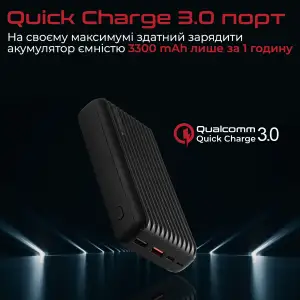 Внешний аккумулятор Promate Titan-30 Black 30000mAh, titan-30.black UA