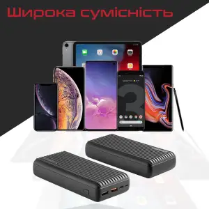 Внешний аккумулятор Promate Titan-30 Black 30000mAh, titan-30.black UA
