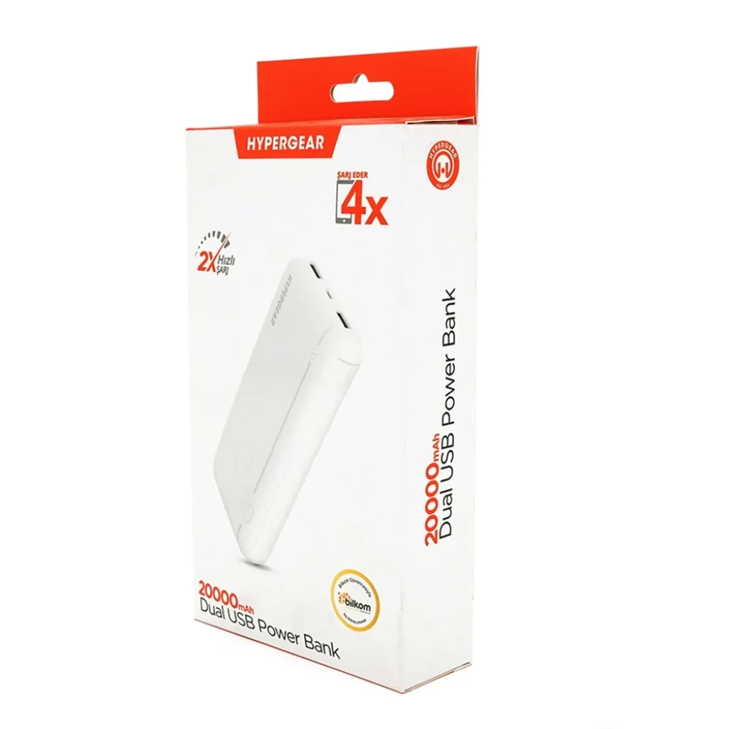 Зовнішній акумулятор Hypergear 20000mAh Fast Charge White (Hypergear-15460/29509) UA
