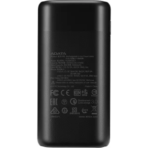Зовнішній акумулятор A-DATA P10000QCD 10000mAh Black (AP10000QCD-DGT-CBK) UA