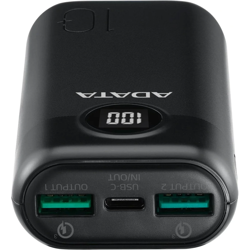 Зовнішній акумулятор A-DATA P10000QCD 10000mAh Black (AP10000QCD-DGT-CBK) UA