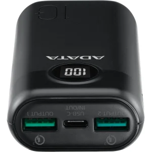Зовнішній акумулятор A-DATA P10000QCD 10000mAh Black (AP10000QCD-DGT-CBK) UA
