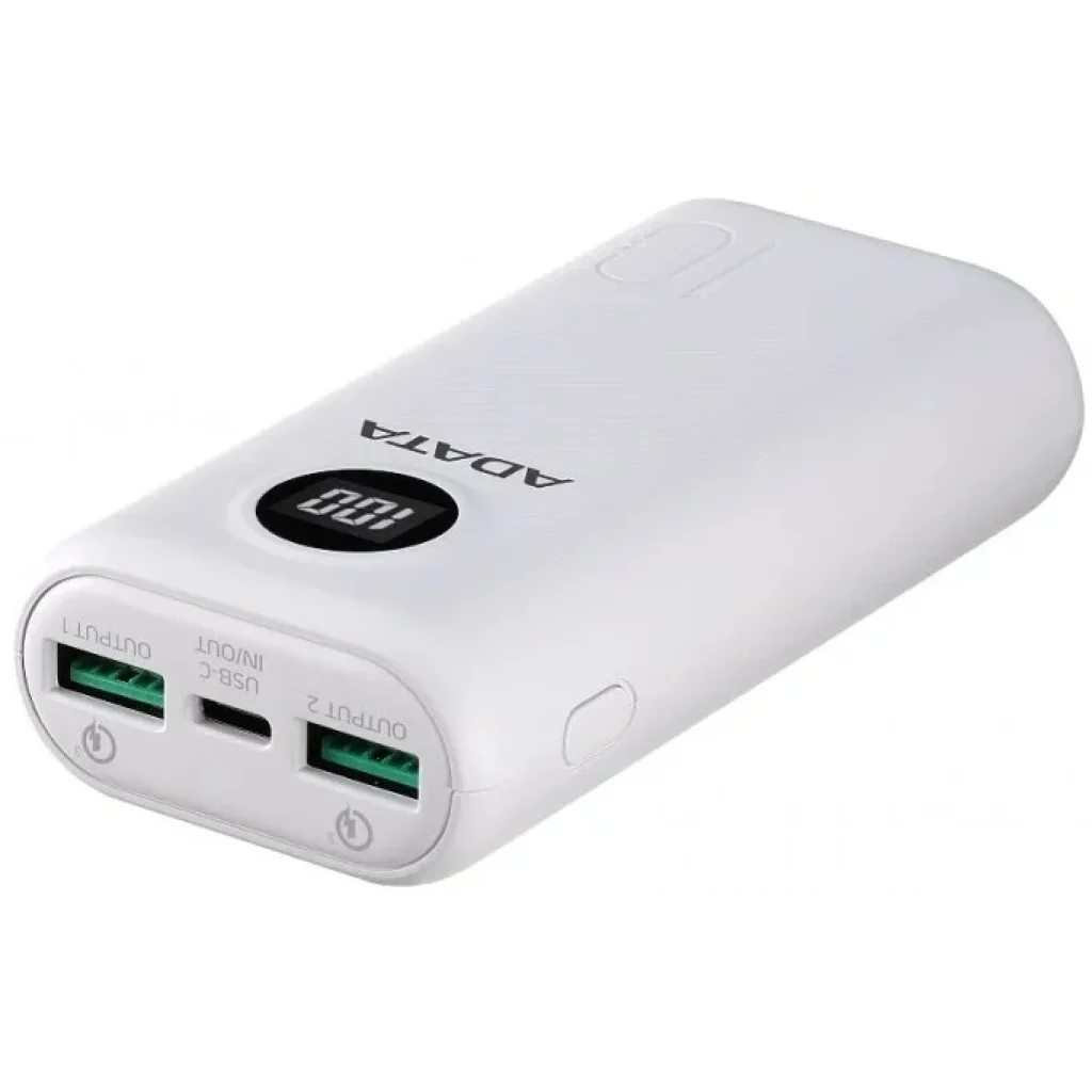 Зовнішній акумулятор A-DATA P10000QCD 10000mAh White (AP10000QCD-DGT-CWH) UA