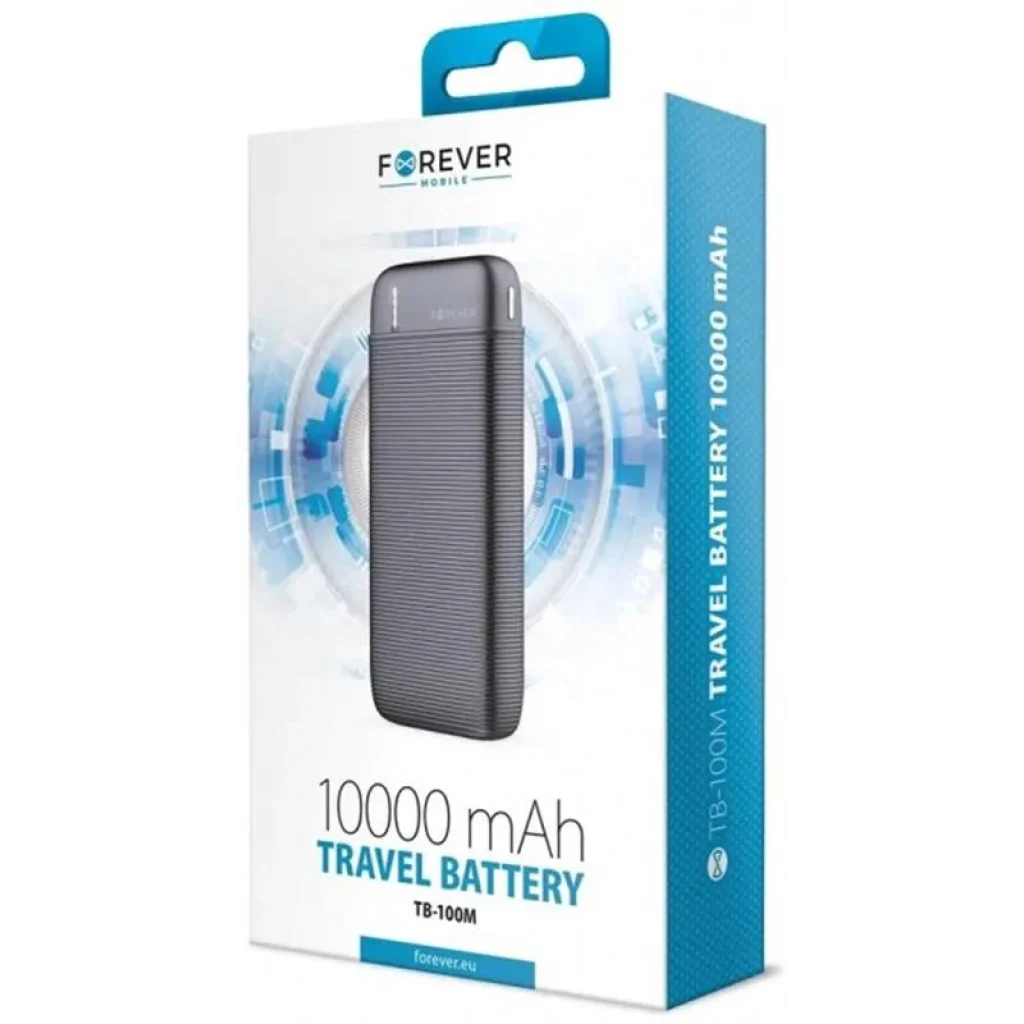 Зовнішній акумулятор Forever TB-100M 10000mAh Black (1283126565090) UA
