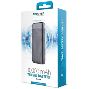 Зовнішній акумулятор Forever TB-100M 10000mAh Black (1283126565090) UA