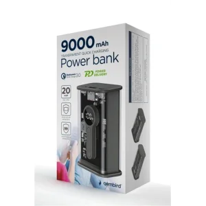 Внешний аккумулятор Gembird 9000mAh Black (PB09-TQC3-01) UA