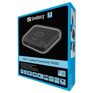 Зовнішній акумулятор Sandberg All-in1 Laptop Powerbank 24000mAh Black (420-57) UA