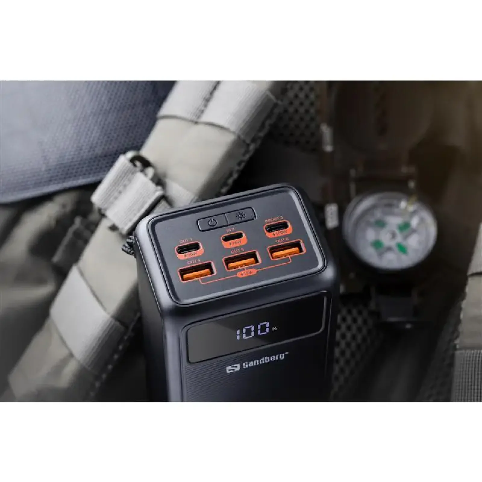 Зовнішній акумулятор Sandberg Powerbank 50000mAh, USB-C PD 130W, Black (420-75) UA