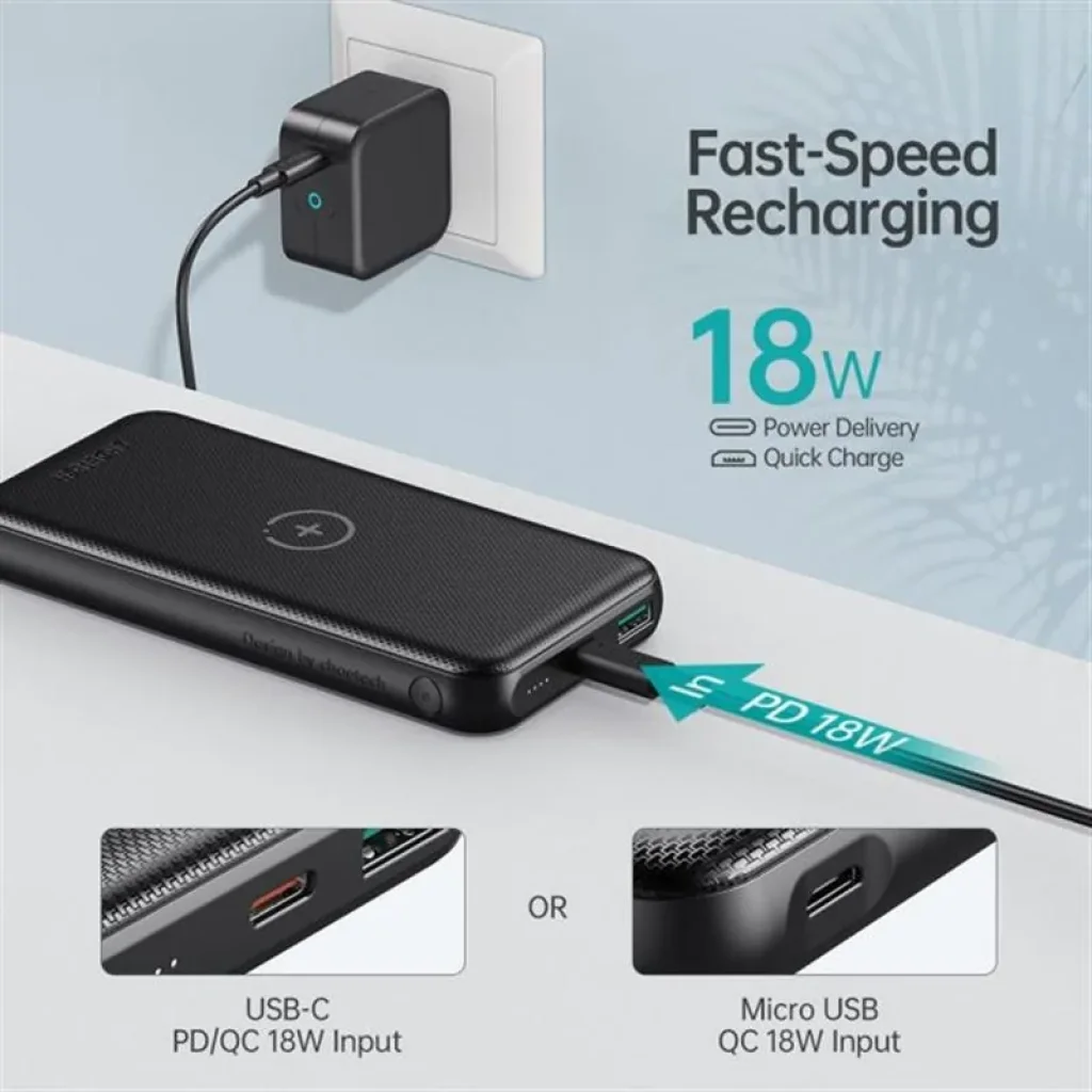 Зовнішній акумулятор Choetech B650 10000mAh Wireless Black (B650-V2-CC-BK) UA