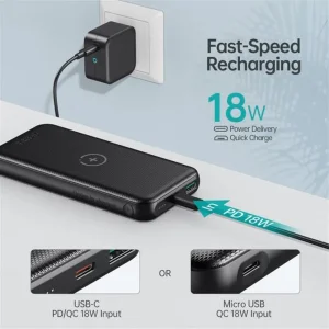Зовнішній акумулятор Choetech B650 10000mAh Wireless Black (B650-V2-CC-BK) UA